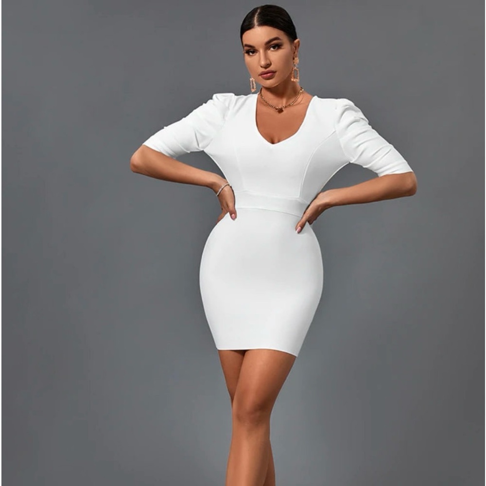 White Backless Dress - image 1